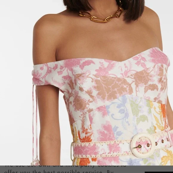 Zimmerman Postcard Printed Linen Midi Dress - Picture 3 of 10